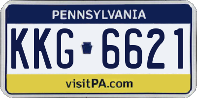 PA license plate KKG6621