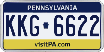 PA license plate KKG6622
