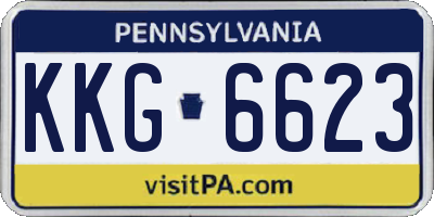 PA license plate KKG6623