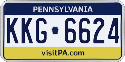 PA license plate KKG6624