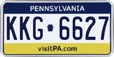 PA license plate KKG6627