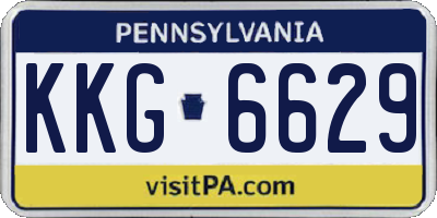 PA license plate KKG6629