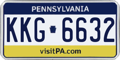 PA license plate KKG6632
