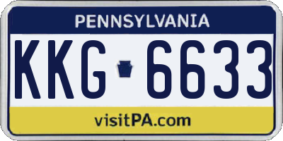 PA license plate KKG6633