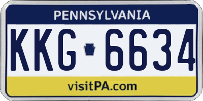 PA license plate KKG6634
