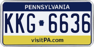 PA license plate KKG6636