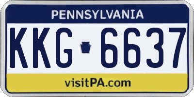 PA license plate KKG6637