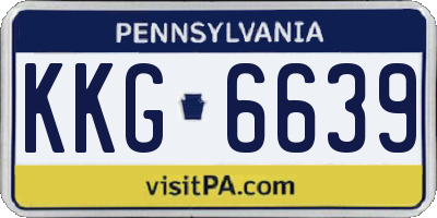 PA license plate KKG6639