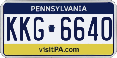 PA license plate KKG6640