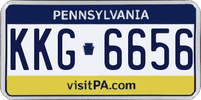 PA license plate KKG6656