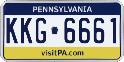 PA license plate KKG6661