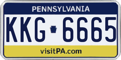 PA license plate KKG6665