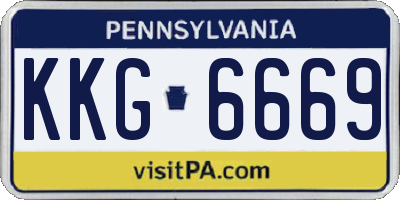 PA license plate KKG6669