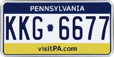PA license plate KKG6677