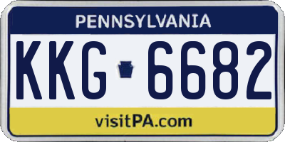 PA license plate KKG6682