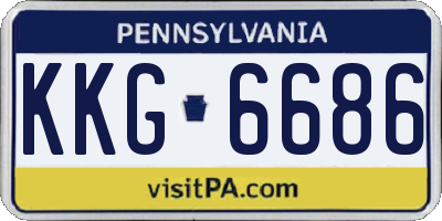 PA license plate KKG6686