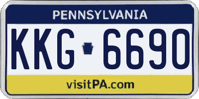 PA license plate KKG6690