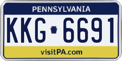PA license plate KKG6691