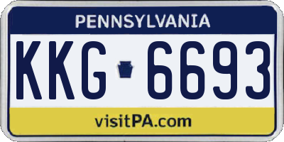 PA license plate KKG6693
