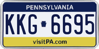PA license plate KKG6695