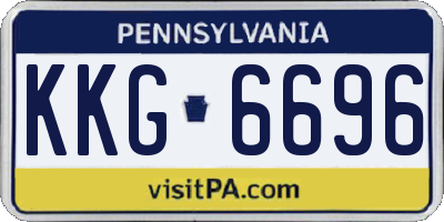 PA license plate KKG6696