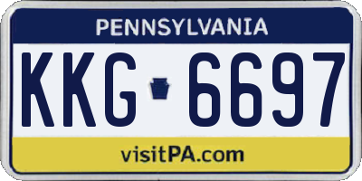 PA license plate KKG6697