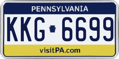 PA license plate KKG6699