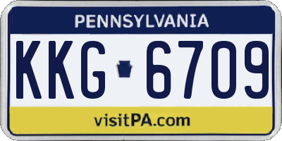 PA license plate KKG6709