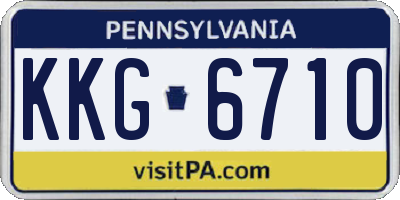 PA license plate KKG6710