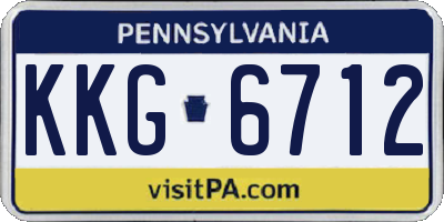 PA license plate KKG6712