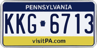 PA license plate KKG6713
