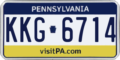 PA license plate KKG6714