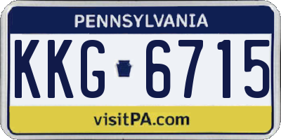 PA license plate KKG6715