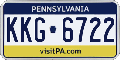 PA license plate KKG6722
