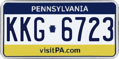 PA license plate KKG6723