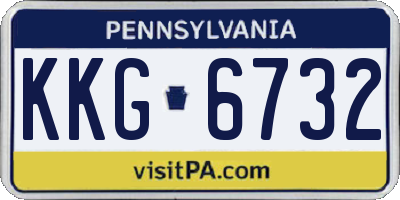 PA license plate KKG6732