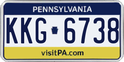 PA license plate KKG6738