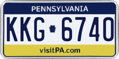 PA license plate KKG6740