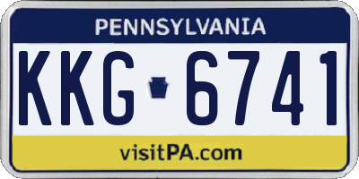 PA license plate KKG6741