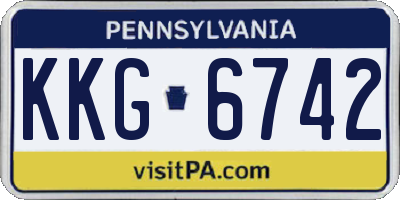PA license plate KKG6742