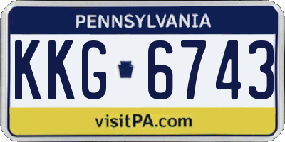 PA license plate KKG6743