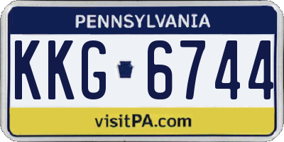 PA license plate KKG6744