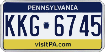 PA license plate KKG6745