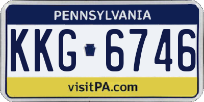 PA license plate KKG6746