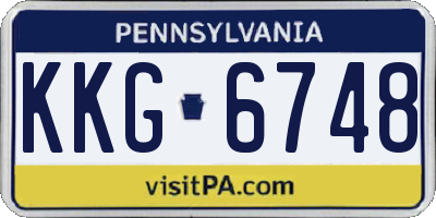 PA license plate KKG6748