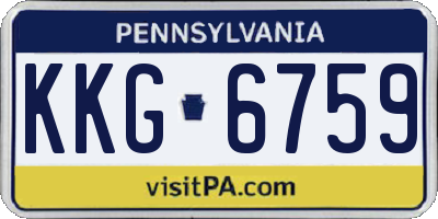 PA license plate KKG6759