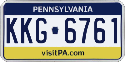 PA license plate KKG6761