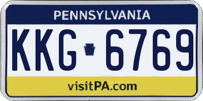PA license plate KKG6769