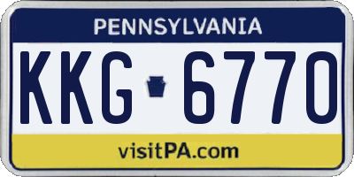 PA license plate KKG6770