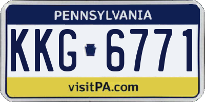 PA license plate KKG6771